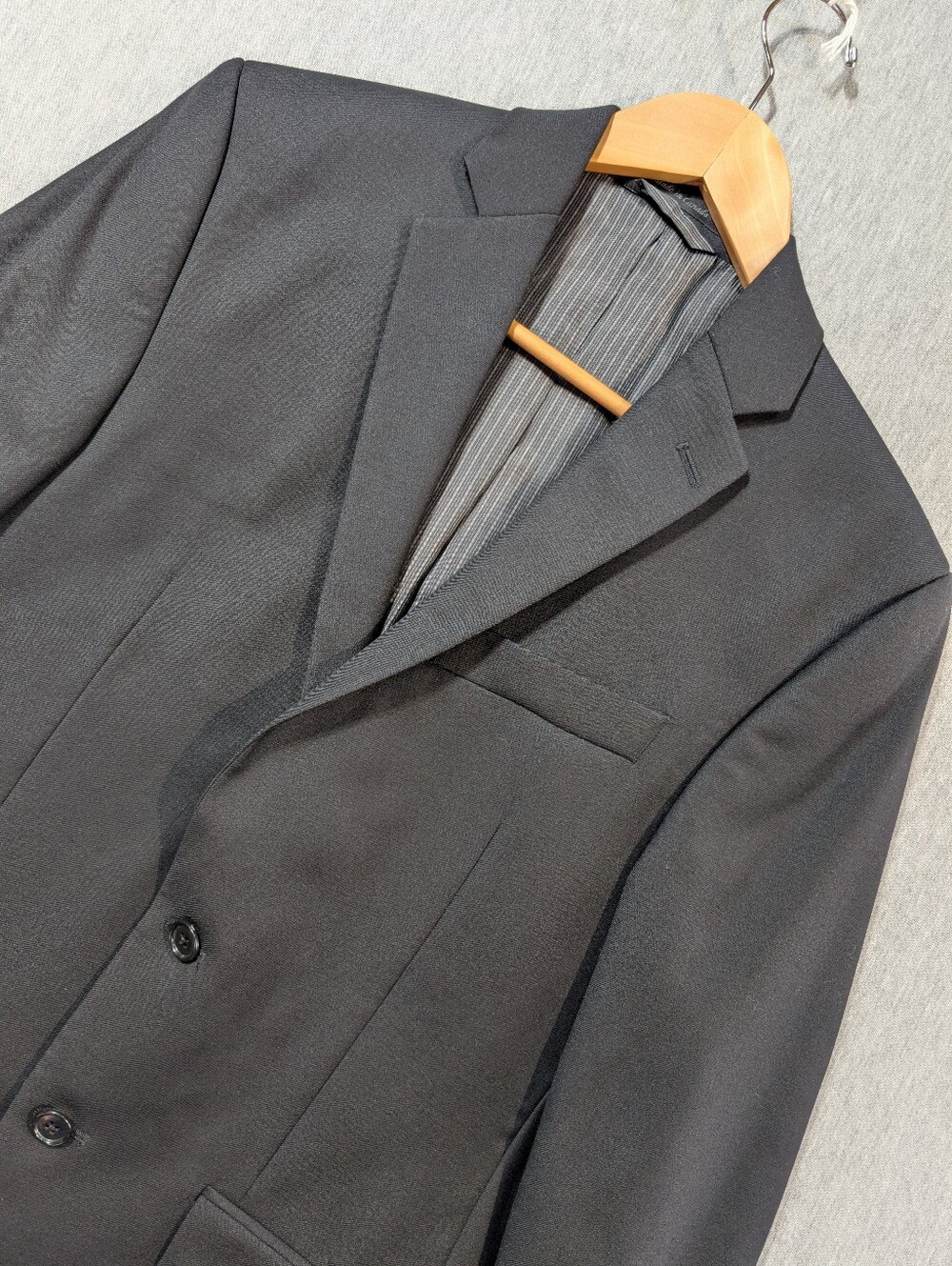 Calvin Klein Slim Fit Wool Blazer Men's 36R Black Sport Coat Suit Jacket